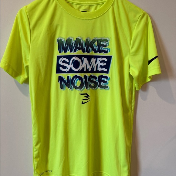 Nike Kids Bright Yellow 'Make Some Noise' Tee - Picture 3 of 5
